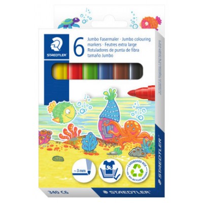 ESTUCHE DE CARTÓN 6 ROTULADORES GRUESOS NORIS 340 COLORES SURTIDOS STAEDTLER 340 C6 (Espera 4 dias)